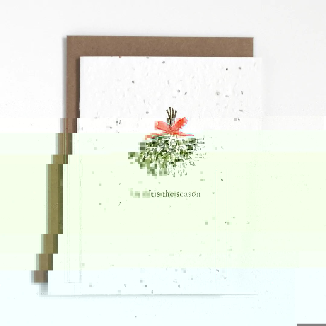 Plantable Holiday Greenery "T'is the Season" Greeting Card